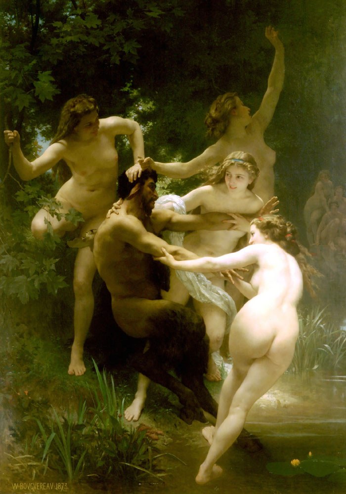William Bouguereau Nymphs and Satyr.